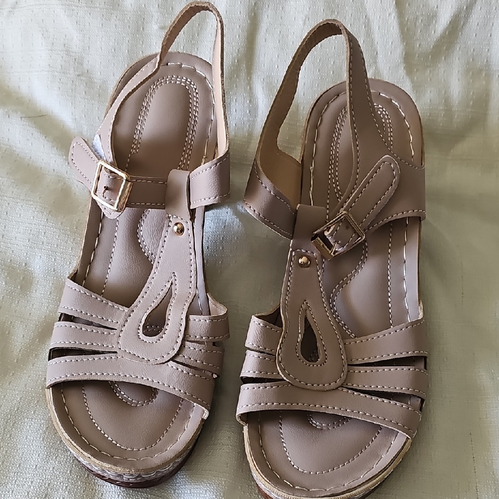 Tan Strappy Sandals